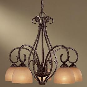 Minka 726-355 Caspian 5 Downlight Chandelier, Golden Bronze by Minka