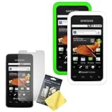 Cbus Wireless Two Silicone Cases / Skins / Covers (White, Green) & LCD Scre ....