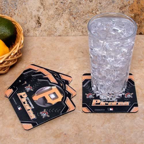 Pittsburgh Pirates 4-Pack Sublimated Logo Neoprene Coaster Set