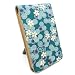 JAVOedge Cherry Blossom Flip Case with Kick Stand for the Amazon Kindle Fire (Ocean Blue) Latest Generation