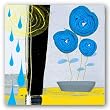 Blue Roses I by Miguel Paredes 12"x12" Art Print Poster Latin