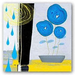 Blue Roses I by Miguel Paredes 12"x12" Art Print Poster Latin