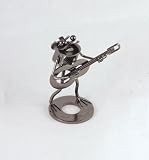 Nuts & Bolts Frog Figurine with Guitar