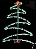 18" Lighted Zig Zag Tree Christmas Window Silhouette Decoration