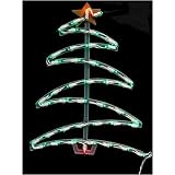 18" Lighted Zig Zag Tree Christmas Window Silhouette Decoration