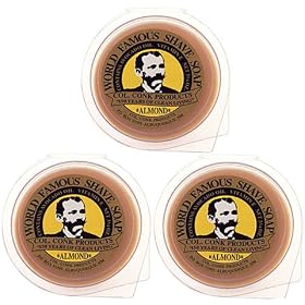 Col. Conk World's Famous Super Size Almond Fragrance Shaving Soap Bars - 3.75 Oz. Each, * 3- Pack