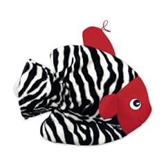 Hugo Frosch Kinderw�rmflasche Fisch 0,5 Ltr. mit Velours�berzug im Zebra-Design