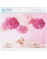 Martha Stewart Crafts Pom Poms, Pink, 2 Sizes