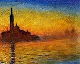 IMAGE OF Hand Made Oil Reproduction - Claude Monet - 32 x 26 inches - Twilight, Venice