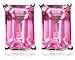 14k White Gold Treated Pink Topaz Earrings