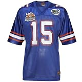 Nike Florida Gators #15 Royal Blue Replica Football Jersey with Historic 2007 BCS National Championship Game Patch