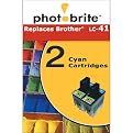 Photobrite 2-pk. Ink Cartridge Compatible for Brother LC-41- Cyan(102411)