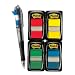 Post-it Flags Value Pack with Free Flag+ Pen, Assorted Primary Colors, 1-Inch wide, 50/Dispenser, 4-Dispensers