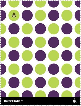 BuzzCloth Microfiber Screen Cleaner Cloth, 6.5" x 8.5", Dots Design, Each (273BC-02-Dots)