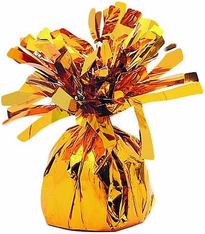 Foil Fringe Foil Balloon Weight | Orange | 1 Pc