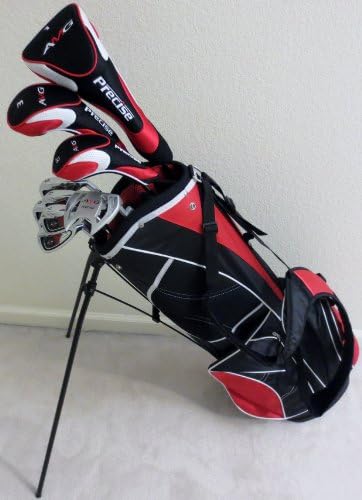 Mens Golf Set Complete Driver, Fairway Wood, Hybrid, Irons, Putter Clubs with Stand Bag