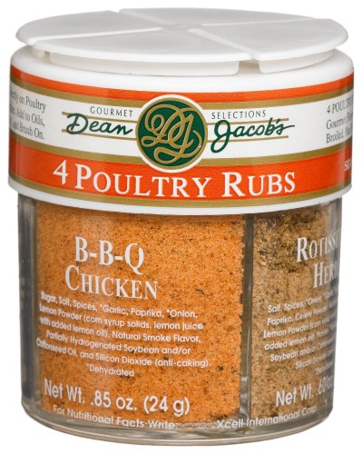 Dean Jacobs 4 Poultry Rubs, 2.65-Ounce Regular Jars (Pack of 4) by Dean Jacobs