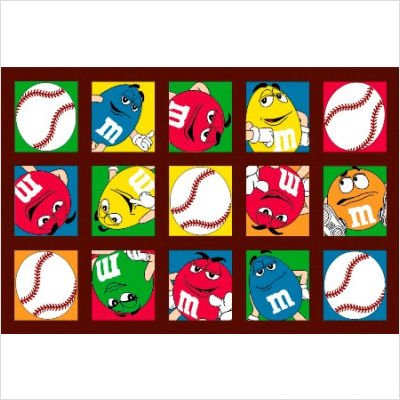 LA Rug M&M's Baseball Rug