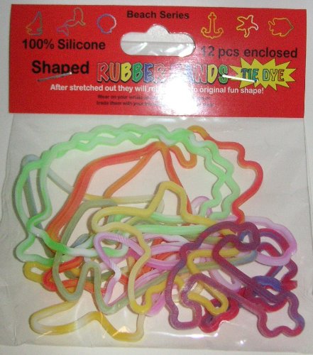 *BEACH* Tie Dye Shaped Rubber Bandz