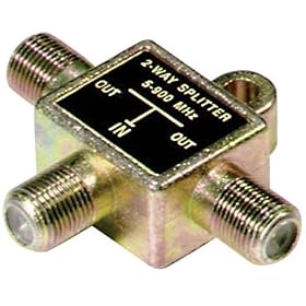 Philips 2-Way Cable Splitters with Gold Connectors