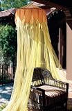 Decorative Yellow and Orange Indoor Outdoor Canopy and Mosquito Net