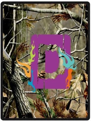 Fashion Style Camo Monogram 58" x 80"(Large) Fleece Throw Plush Blanket