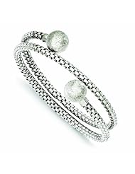 Genuine .925 Sterling Silver Textured Wrap Bangle 23.3 Grams . 100% Satisfaction Guaranteed.