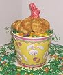 Scott's Cakes 1 lb. Snicker Doodle Cookies in a Yellow Bunny Pail with Jelly Beans and Milk Chocolate Bunny