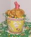 Gourmet Food : Scott's Cakes 1 lb. Snicker Doodle Cookies in a Yellow Bunny Pail with Jelly Beans and Milk Chocolate Bunny