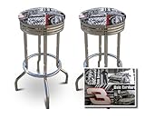 2 24" Dale Earnhardt Sr. Nascar #3 Specialty / Custom Barstools Set