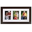 Metro 3-Picture Collage Frame with White Mat - Black