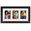 Metro 3-Picture Collage Frame with White Mat - Black