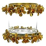 Vase Hurricane MD Rose Rings Bronze