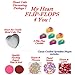 Valentine Cakes - My Heart Flip Flops Package 1 - 12 Total Pieces