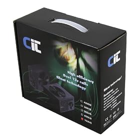 CiT 750W Power Supply Unit with PSU and Dual 12V Rails - Black Edition
