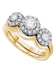 0.68CT DIAMOND 3-STONE BRIDAL SET