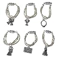 Just Married Magnetic Wine Glass Charms