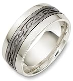 9mm traditional white gold wedding band ring (14K Gold)