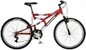 Mongoose Maneuver Men's Dual-Suspension Mountain Bike (26-Inch Wheels, Matte Red)
