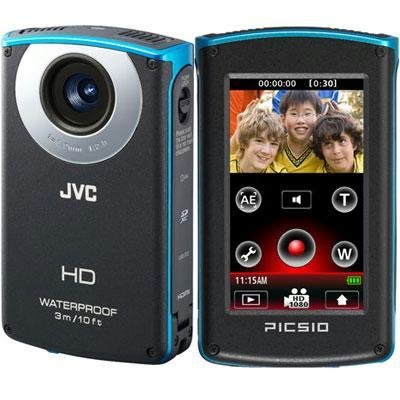 New JVC America PICSIO GC-WP10 Digital Camcorder 3in LCD Touchscreen CMOS Black 128 MB Flash Memory