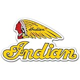 Indian Head Motorcycle Biker Racing Car Bumper Sticker Decal 5x3 