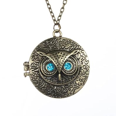 Cheap Girls Jewelry Yazilind Jewelry Vintage Bronze Round Coin Carved Night Owl Shape Long Retro Chain Necklace Clothes for Woemn Gift Idea For Sale