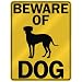 BEWARE OF  CATAHOULA LEOPARD DOG  PARKING SIGN DOG