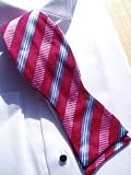 Tuxedo Tie - 100 % Silk Bow Tie Burgundy/Pink/Blue