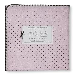 Swaddle Designs Ultimate Receiving Blanket - Polka Dots - Pastel Pink