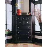 American Drew Camden Black 5 Drawer Corner Chest