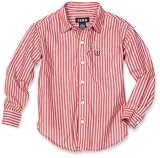 Izod Kids Boys 2-7 Long Sleeve Stripe Shirt, Red, Large