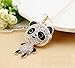 MBIGM Cute Full Diamonds Panda Pendant Necklace