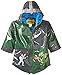 Kidorable Dragon Knight Grey/Green PU All-Weather Raincoat for Boys With Fun Knight's Helmet
