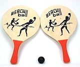  : Sport Design Beach Ball Beach Paddle 3-pc Racquet & Ball Set